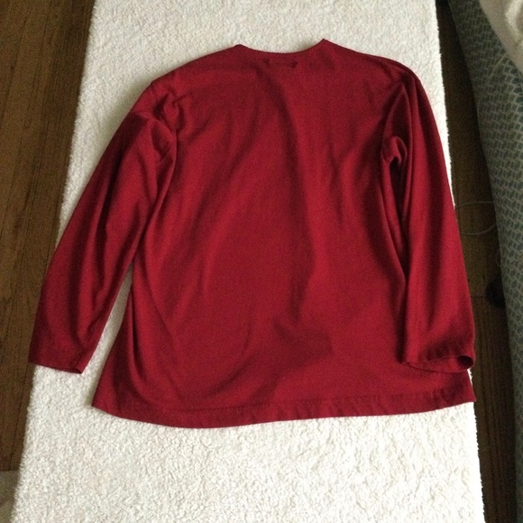 Vintage 90s ESPRIT Button Down Knit Top Cardigan Red - Sz Medium - Picture 5 of 10